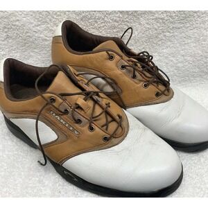 Oakley Golf Shoes Size 10 white brown Pre Owned 14010-138